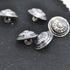 Button - Silver ‘Spin Me Round’ – 15mm